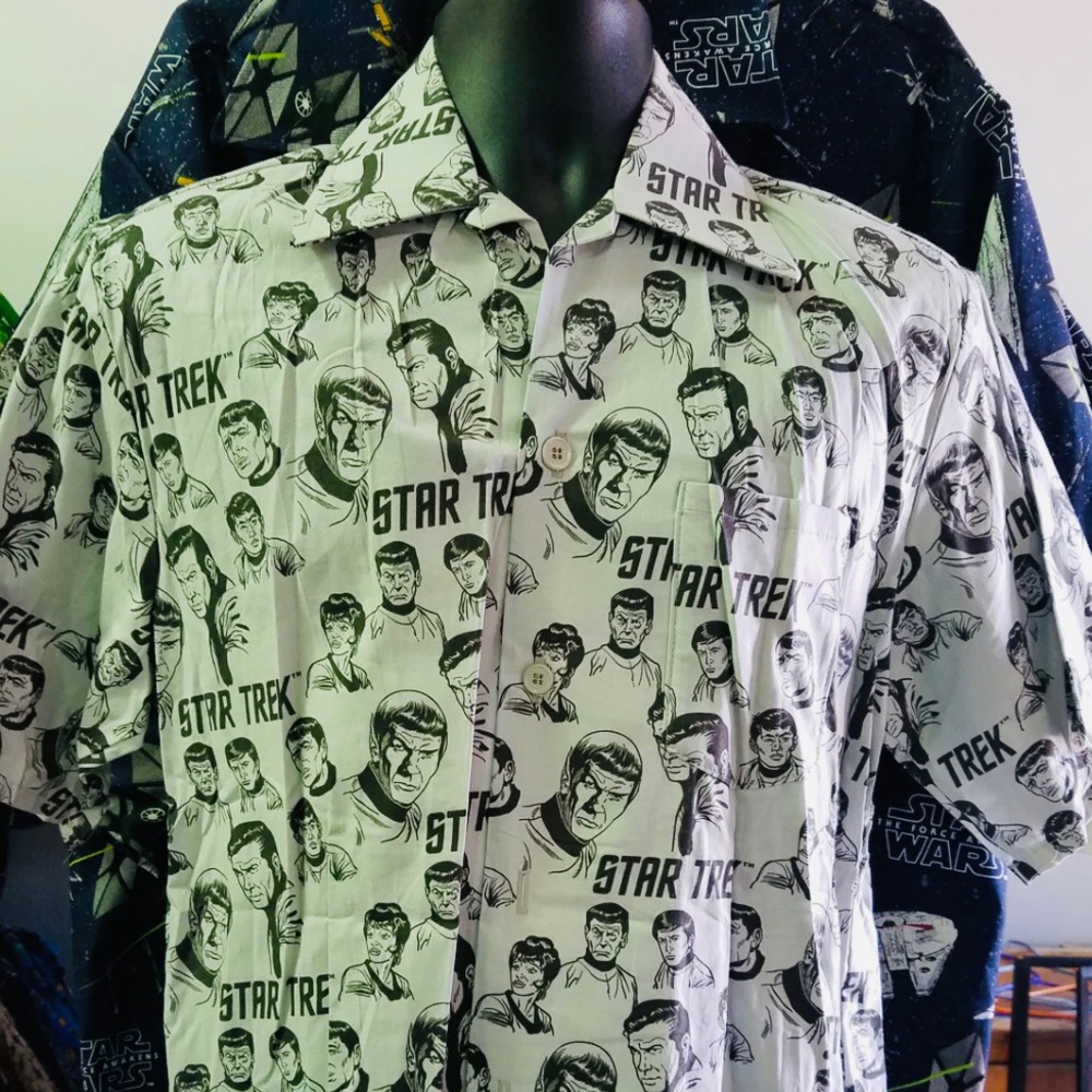 Original Star Trek Men’s Cotton Button Down Shirt Size M Made in USA